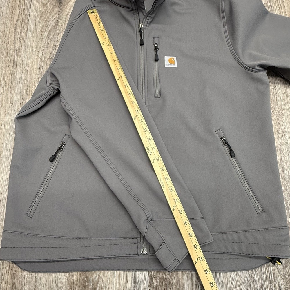 Carhartt Crowley Jacket Mens XL Gray Soft Shell Fleece Lined 102199 022 - Picture 10 of 12